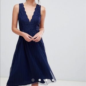 ASOS Lace & Tulle Midi Dress